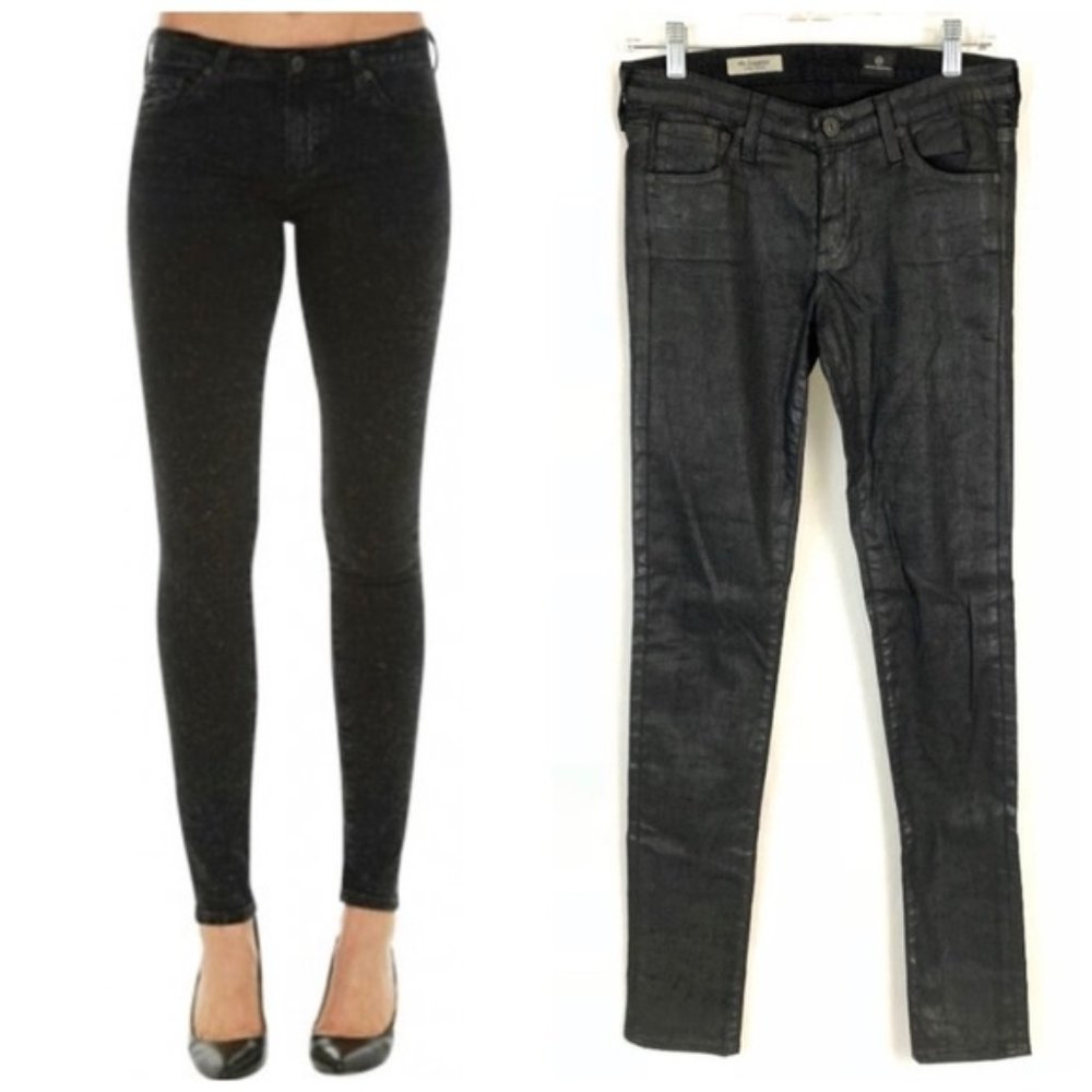 AG the Legging Super Skinny Black Shimmer legging